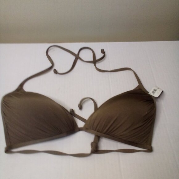 Old Navy Bikini Top Women XL Triangle Swim Padded Cups Brown - Picture 6 of 12